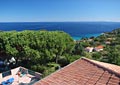 Vista sulla baia di Sant'Andrea da una terrazza: Hotel Bellavista - Isola d'Elba